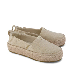 Valencia Platform Kids Espadrille Champagne Glimmer