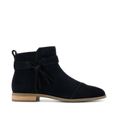 Womens Stacey Ankle Bootie Black Suede