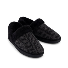Womens Oslo Convertible Slipper Black Herringbone
