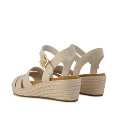 Womens Julia Wedge Sandal Champagne Sparkle