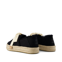 Carolina Lace-Up Espadrille Black Beachside Woven