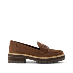 Womens Cara Bow Loafer Hot Cocoa Leather