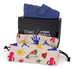 TOMS x Jamie Mizrahi Alpargata Classic Blue Suede Toddler  Shoe