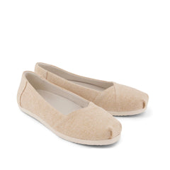 Womens Alpargata Ballet Flat Champagne Sparkle Woven