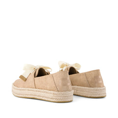 Womens Carolina Lace-Up Espadrille Bronze Crosshatch Suede