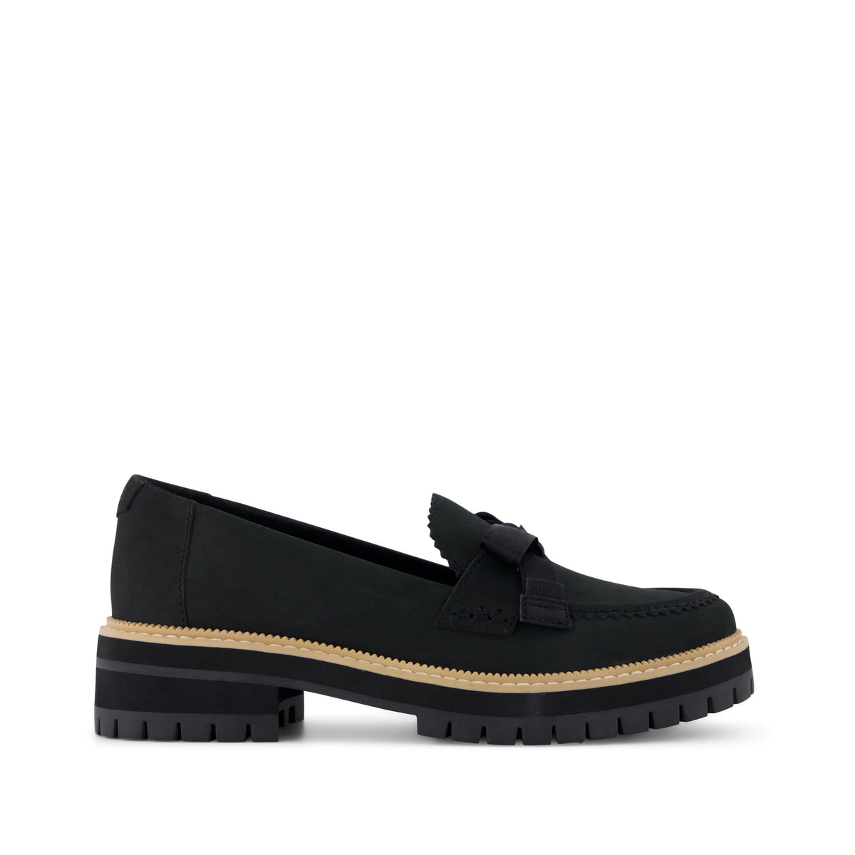 Womens Cara Bow Loafer Black Leather