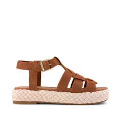 Womens Jac Fisherman Sandal Brown Sugar Leather