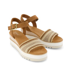 Womens Diana Wedge Sandal Almond Crochet