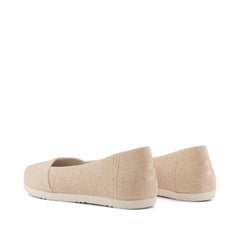 Womens Alpargata Ballet Flat Champagne Sparkle Woven