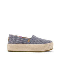 Womens Valencia Platform Espadrille Niagara Mist Chambray Dot