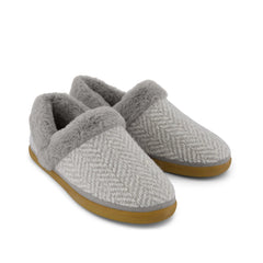 Womens Oslo Convertible Slipper Drizzle Grey Herringbone