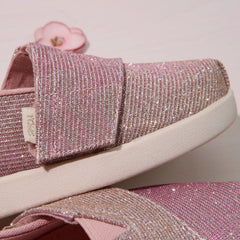Alpargata Classic Kids Shoe Rose Glitter Corduroy