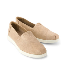 Womens Alpargata Plus Bronze Metallic Crosshatch Suede