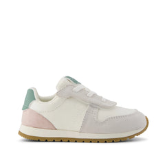 TRVL LITE Retro Runner Toddler Sneaker Water Repellent Multi Egret Vintage Twill