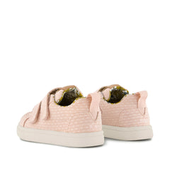 Cruz Double Strap Toddler Sneaker Bloom Chambray Dot