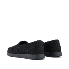 Womens Alpargata Plus Black Metallic Faux Fur