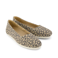Womens Alpargata Ballet Flat Natural Leopard Spots