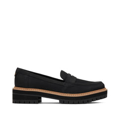 Cara Black Leather Loafer